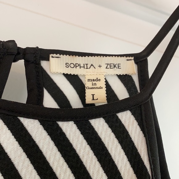 Black and White Striped Dress - Picture 3 of 3